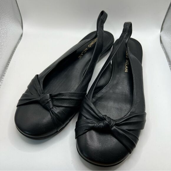 Antonio Melani Black twist toe flats - Picture 1 of 8